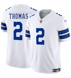 Men's Dallas Cowboys #2 Juanyeh Thomas White 2025 F.U.S.E. Vapor Untouchable Limited Football Stitched Jersey