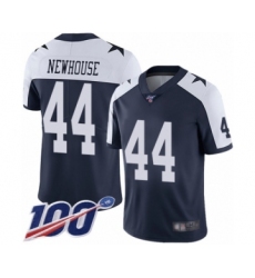 Men's Dallas Cowboys #44 Robert Newhouse Navy Blue Throwback Alternate Vapor Untouchable Limited Player 100th Season Football Jersey