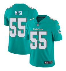 Men's Nike Miami Dolphins #55 Koa Misi Aqua Green Team Color Vapor Untouchable Limited Player NFL Jersey