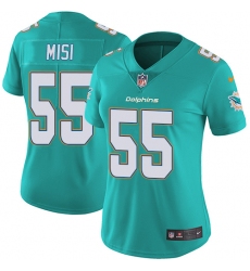 Women's Nike Miami Dolphins #55 Koa Misi Aqua Green Team Color Vapor Untouchable Limited Player NFL Jersey