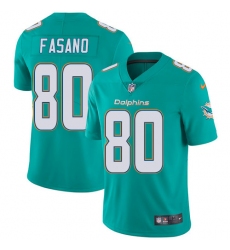 Men's Nike Miami Dolphins #80 Anthony Fasano Aqua Green Team Color Vapor Untouchable Limited Player NFL Jersey