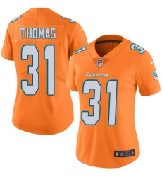Women's Nike Miami Dolphins #31 Michael Thomas Limited Orange Rush Vapor Untouchable NFL Jersey