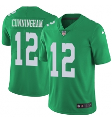 Youth Nike Philadelphia Eagles #12 Randall Cunningham Limited Green Rush Vapor Untouchable NFL Jersey