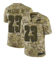Youth Nike Philadelphia Eagles #23 Rodney McLeod Limited Camo 2018 Salute to Service NFL Jersey