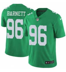 Youth Nike Philadelphia Eagles #96 Derek Barnett Limited Green Rush Vapor Untouchable NFL Jersey