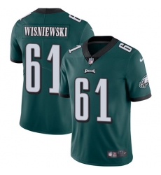 Youth Nike Philadelphia Eagles #61 Stefen Wisniewski Midnight Green Team Color Vapor Untouchable Limited Player NFL Jersey