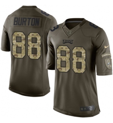 Men's Nike Philadelphia Eagles #88 Trey Burton Elite Green Salute to Service NFL Jersey
