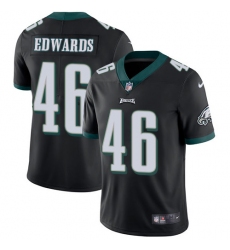Youth Nike Philadelphia Eagles #46 Herman Edwards Black Alternate Vapor Untouchable Limited Player NFL Jersey
