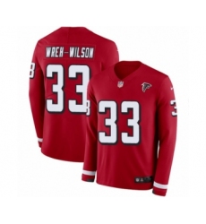 Youth Nike Atlanta Falcons #33 Blidi Wreh-Wilson Limited Red Therma Long Sleeve NFL Jersey