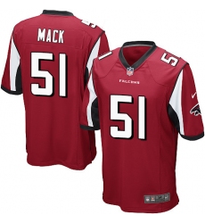 Men's Nike Atlanta Falcons #51 Alex Mack Game Red Team Color NFL Jersey