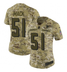 Women's Nike Atlanta Falcons #51 Alex Mack Limited Camo 2018 Salute to Service NFL Jersey