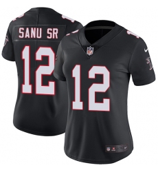 Women's Nike Atlanta Falcons #12 Mohamed Sanu Black Alternate Vapor Untouchable Limited Player NFL Jersey
