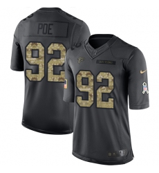 Youth Nike Atlanta Falcons #92 Dontari Poe Limited Black 2016 Salute to Service NFL Jersey