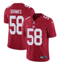 Men's Nike New York Giants #58 Carl Banks Red Alternate Vapor Untouchable Limited Player NFL Jersey