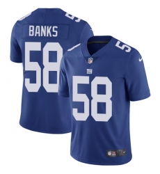 Men's Nike New York Giants #58 Carl Banks Royal Blue Team Color Vapor Untouchable Limited Player NFL Jersey
