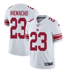 Men's Nike New York Giants #23 Duke Ihenacho White Vapor Untouchable Limited Player NFL Jersey