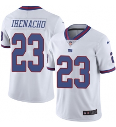 Youth Nike New York Giants #23 Duke Ihenacho Limited White Rush Vapor Untouchable NFL Jersey