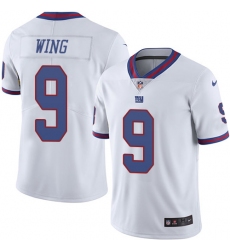 Youth Nike New York Giants #9 Brad Wing Limited White Rush Vapor Untouchable NFL Jersey