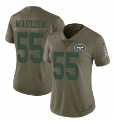 Women's Nike New York Jets #55 Lorenzo Mauldin Limited Olive 2017 Salute to Service NFL Jersey