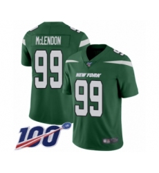 Men's New York Jets #99 Steve McLendon Green Team Color Vapor Untouchable Limited Player 100th Season Football Jersey
