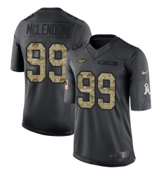 Men's Nike New York Jets #99 Steve McLendon Limited Black 2016 Salute to Service NFL Jersey