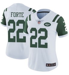 Women's Nike New York Jets #22 Matt Forte White Vapor Untouchable Limited Player NFL Jersey