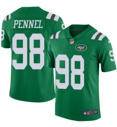 Men's Nike New York Jets #98 Mike Pennel Limited Green Rush Vapor Untouchable NFL Jersey