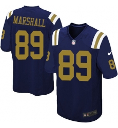 Men's Nike New York Jets #89 Jalin Marshall Limited Navy Blue Alternate NFL Jersey