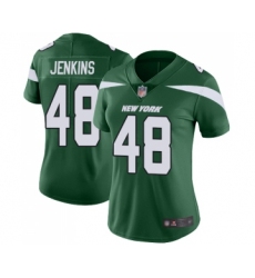 Women's New York Jets #48 Jordan Jenkins Green Team Color Vapor Untouchable Limited Player Football Jersey