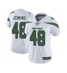 Women's New York Jets #48 Jordan Jenkins White Vapor Untouchable Limited Player Football Jersey