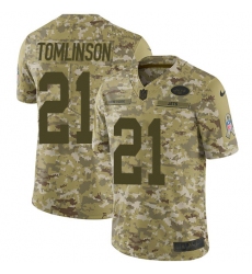 Youth Nike New York Jets #21 LaDainian Tomlinson Limited Camo 2018 Salute to Service NFL Jersey
