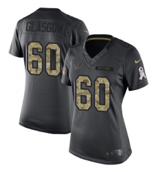 Women's Nike Detroit Lions #60 Graham Glasgow Limited Black 2016 Salute to Service NFL Jersey