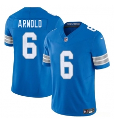 Men's Detroit Lions #6 Terrion Arnold Blue 2025 F.U.S.E. Vapor Limited Football Stitched Jersey