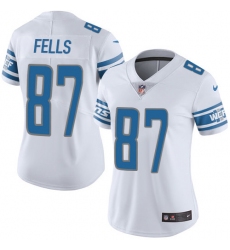 Women's Nike Detroit Lions #87 Darren Fells Limited White Vapor Untouchable NFL Jersey