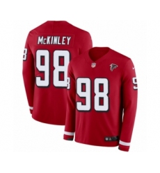 Youth Nike Atlanta Falcons #98 Takkarist McKinley Limited Red Therma Long Sleeve NFL Jersey