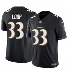 Men's Baltimore Ravens #33 Tyler Loop Black 2025 F.U.S.E. Vapor Limited Football Jersey