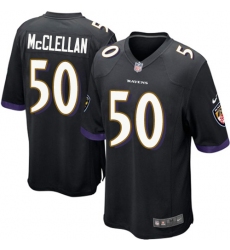 Men's Nike Baltimore Ravens #50 Albert McClellan Game Black Alternate NFL Jersey