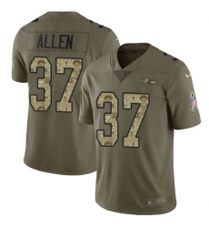 Men's Nike Baltimore Ravens #37 Javorius Allen Limited Olive/Camo Salute to Service NFL Jersey