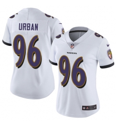 Women's Nike Baltimore Ravens #96 Brent Urban White Vapor Untouchable Limited Player NFL Jersey