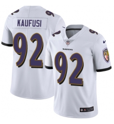 Youth Nike Baltimore Ravens #92 Bronson Kaufusi Elite White NFL Jersey