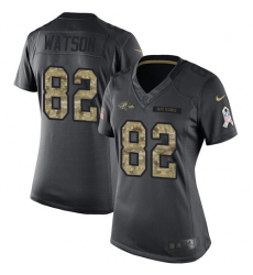 Women's Nike Baltimore Ravens #82 Benjamin Watson Limited Black 2016 Salute to Service NFL Jersey