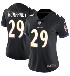 Women's Nike Baltimore Ravens #29 Marlon Humphrey Black Alternate Vapor Untouchable Limited Player NFL Jersey