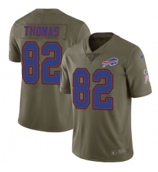 Youth Nike Buffalo Bills #82 Logan Thomas Limited Olive 2017 Salute to Service NFL Jersey
