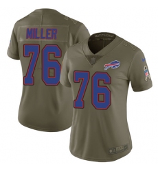 Women's Nike Buffalo Bills #76 John Miller Limited Olive 2017 Salute to Service NFL Jersey