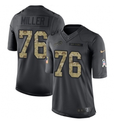 Youth Nike Buffalo Bills #76 John Miller Limited Black 2016 Salute to Service NFL Jersey