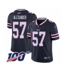 Men's Buffalo Bills #57 Lorenzo Alexander Limited Navy Blue Inverted Legend 100th Season Football Jersey