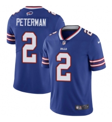 Youth Nike Buffalo Bills #2 Nathan Peterman Royal Blue Team Color Vapor Untouchable Limited Player NFL Jersey