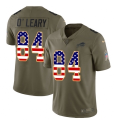 Men's Nike Buffalo Bills #84 Nick O'Leary Limited Olive/USA Flag 2017 Salute to Service NFL Jersey