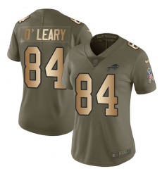 Women's Nike Buffalo Bills #84 Nick O'Leary Limited Olive/Gold 2017 Salute to Service NFL Jersey