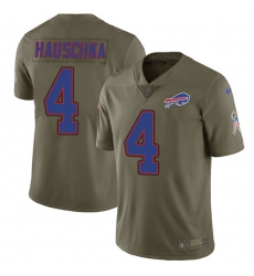 Men's Nike Buffalo Bills #4 Stephen Hauschka Limited Olive 2017 Salute to Service NFL Jersey